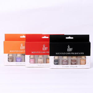 Diffuseurs de parfum pour voiture LANJO, lot de 4 flacons en verre avec bouchon en bois et cordelette, pot en verre suspendu - Product Image 4
