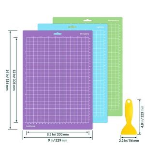 LISI 8.5x12 Inch Adhesive Cut Mat pour <span class=keywords><strong>Cricut</strong></span> PVC StandardGrip/LightGrip/StrongGrip Sticky Washable Reusable Replacement Dot - Product Image 4