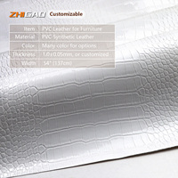 Rouleaux de cuir artificiel gaufré imitation crocodile en PVC pour revêtement mural et rembourrage de meubles