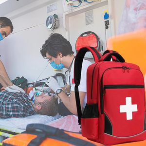Free Sample First Aid Backpack <b>Bags</b> <b>Medical</b> First Aid <b>Bag</b> Emergency Training Use Traveling Car First Aid Kit <b>Bags</b> - Product Image 6