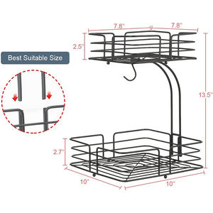 Mode Chefarone Fruit <span class=keywords><strong>Etagere</strong></span> 2 niveaux panier <span class=keywords><strong>Meta</strong></span> multifonctionnel panier de fruits empilable panier pour fruits et légumes - Product Image 2