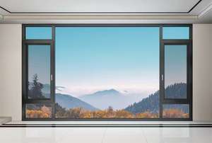 Ventanas Modernas <span class=keywords><strong>de</strong></span> Aleación <span class=keywords><strong>de</strong></span> Aluminio con Vidrio Templado y Cerradura Anti-Perforación, Resistentes al Fuego, Anti-Robo, Aprobadas para Seguros, para Viviendas - Product Image 2