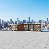 Villa de luxe modulaire préfabriquée en acier, portable, étanche, type conteneur, capsule d'appartement