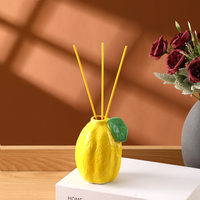Diffuseur de parfum sans flamme en céramique cylindrique artisanal, motif fruits créatifs, pour aromathérapie sans alcool, décoration d'intérieur