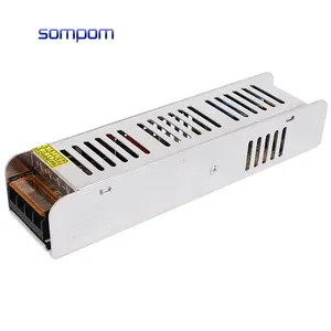 Sompom OEM/ODM 110V/220V AC เป็น DC SMPS 24V แหล่งจ่ายไฟสลับ5A บาง24V 5A DC 120W สำหรับไดรเวอร์ LED