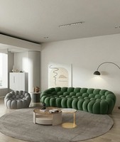 Ensemble de canapés modulaires sectionnels modernes compressés sous vide avec rembourrage en éponge pour les salons d'appartements et d'hôtels