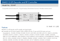 Skydance DS-WP IP65 Tahan Air 5-24VDC DMX512 ke Dekoder SPI dan Pengontrol RF dengan Layar Digital untuk Pencahayaan SPI