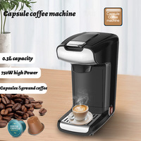Machine à café portable à capsules 750W 300ml, machine à expresso automatique à une touche pour la maison, le bureau et les voyages