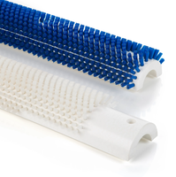 Rouleau de brosse de nettoyage pour convoyeur avec arbre en acier inoxydable, rouleau rotatif à poils en nylon