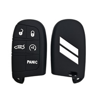 Accessoires de voiture applicables, étui de protection en silicone pour clé, résistant aux rayures, logo personnalisé pour Jeep Grand Cherokee Dodge