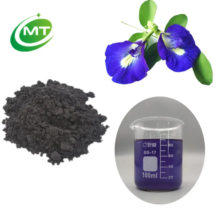 Free Sample High Quality Water soluble Pigment Blue Organic Butterfly Pea Extract 10:1 Blue tea powder Clitotia Ternatea extract