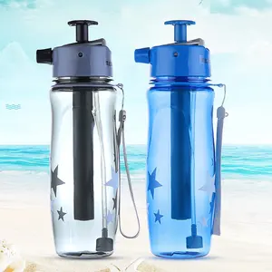 2020 מוצרים חדשים 650ML ספורט פלסטיק פירות Infuser לשתות תרסיס שייקר מים בקבוק פלסטיק מים בקבוק