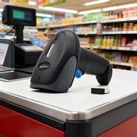 Nouvel arrivage 2025 – Scanner de codes-barres 2D QR Code 2.4G+ sans fil USB COM LED, portée 70 mètres, performances agressives, en stock, garantie 1 an