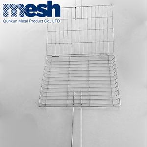 QUNKUNシルバーBBQグリルワイヤメッシュ304または201ステンレススチール耐久性と耐候性27x27x25cm - Product Image 2