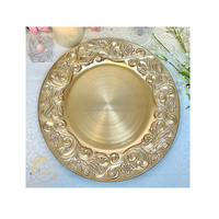 Assiettes de présentation noires populaires en promotion pour mariage, décoratives pour table de mariage, à bon prix