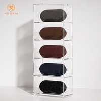 Étui à lunettes rigide ovale en daim imprimé léopard, anti-rayures, logo personnalisé, multicolore, vente en gros