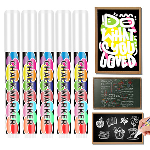 Biểu tượng tùy chỉnh không độc hại không bụi chất lỏng <span class=keywords><strong>Chalk</strong></span> Markers-Dễ dàng xóa ướt lau cho Bảng Menu & Kính nghệ thuật - Product Image 1
