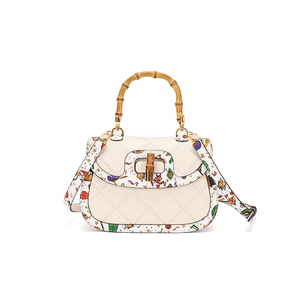 GIOVANNI <span class=keywords><strong>GUIDI</strong></span> Sac à bandoulière de luxe en cuir véritable pour femmes avec poignée en bambou Sacs à main pour femmes de luxe - Product Image 2