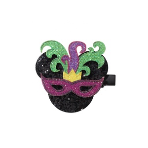 Más Vendidos: Pinzas para el Cabello de Tela con Lentejuelas de Pico de Pato y Pasadores de Sombrero de Payaso, Hechos a Mano, con Diseño de Máscara de Dibujos Animados, para Fiestas de Disfraces, para Niñas - Product Image 3