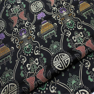 Double Poisson Vintage Classique Commercialisable Stable Bon Marché Tissu Brocart pour Éventail Traditionnel Cadeau <span class=keywords><strong>de</strong></span> Noël Vêtements - Product Image 2