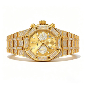 YaLaLuSi Jam Tangan <span class=keywords><strong>Analog</strong></span> Kuarsa Paduan Mewah Wanita Desain Dekorasi Berlian Imitasi Emas Temperamen Jam Tangan Kotak Hadiah Kalender Lengkap - Product Image 1