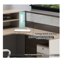 Poste de travail modulaire acoustique moderne pour 4, 6, 8 ou 10 personnes – Mobilier de bureau avec cloison et bureau individuel