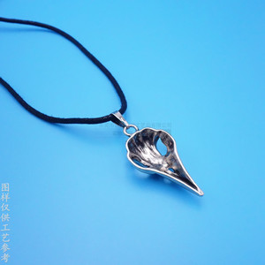 Collar con Colgante de Esqueleto de Aleación de Zinc Negro Antiguo, Diseño Geométrico, Cadena de Moda para Uso Diario - Product Image 2