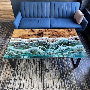 Altro DESIGN blu oceano <span class=keywords><strong>in</strong></span> <span class=keywords><strong>legno</strong></span> mobili per la casa <span class=keywords><strong>fabbrica</strong></span> diretta <span class=keywords><strong>in</strong></span> noce solida cucina ristorante fiume resina epossidica <span class=keywords><strong>legno</strong></span> tavolo da pranzo - Product Image 5