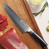 Couteau de chef 8 pouces en acier Damas 67 couches, cœur VG10, ultra-affûté, couteau de cuisine japonais avec manche en bois Pakka