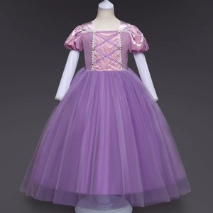 Q187 Style européen filles Costume princesse Halloween fête porter <span class=keywords><strong>raiponce</strong></span> Costume déguisements pour les filles - Product Image 3