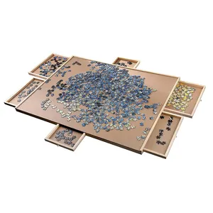 Пользовательские персонализированные игры деревянные головоломки доска с 6 съемными сортировочными ящиками