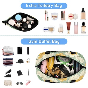 Hawaii Flowers Print Waterproof Dry Wet Separation Fitness Duffel Bag Gym Travel Hiking Sports Duffel <b>Backpack</b> - Product Image 4