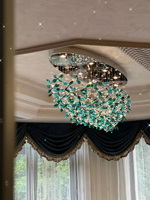 Lustre fleur en cristal maison luminaire décoratif salon chambre suspension lampe