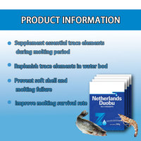 Additif Alimentaire Mixte pour l'Aquaculture de Crevettes et Crustacés Star Dome Trade, Supplémentation Rapide en Calcium, Poudre de Décorticage, Acides Aminés de Qualité 500g