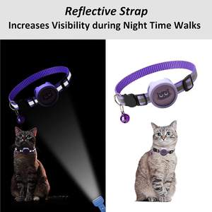 Collar para Gato con Soporte para AirTag, Collar Reflectante <span class=keywords><strong>de</strong></span> Nailon para Mascotas con Campana, Personalizable con Nombre y Número <span class=keywords><strong>de</strong></span> Teléfono - Product Image 4