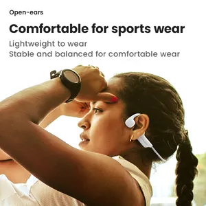 Casque de basse stéréo à oreille ouverte sur les écouteurs Bluetooth sans fil écouteur à conduction osseuse