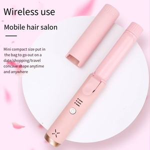Baguette à friser en céramique Portable Rechargeable fer à chauffer rapide <span class=keywords><strong>Mini</strong></span> fer à friser rotatif sans fil petit bigoudi - Product Image 5