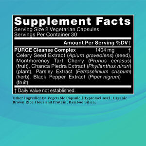 Cápsulas Detox y Limpiadoras Más Vendidas con Complejo PURGE Cleanse, Favorecen un Metabolismo Saludable del Ácido Úrico y el Sistema Inmunológico - Product Image 2