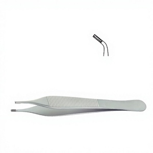 Pinces à tissus chirurgicales de laboratoire dentaire en acier inoxydable de qualité supérieure MERICON INSTRUMENTS MI-Adson 4 3/4 pouces, préhension latérale 7x7 - Product Image 1