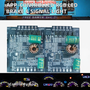 Lámpara <span class=keywords><strong>LED</strong></span> con Control por Aplicación, Controlador RGB SPI, Luz de Señal de Giro y Freno para Motocicleta, 5V, Control Remoto con Efecto de Flujo de Agua - Product Image 5