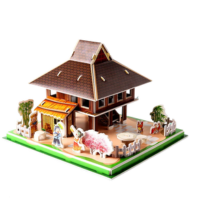 Puzzle 3D DIY Modèle Siheyuan Jouet éducatif pour l'apprentissage précoce Jouet interactif parent-enfant Jouet pour enfants Vente directe d'usine - Product Image 1