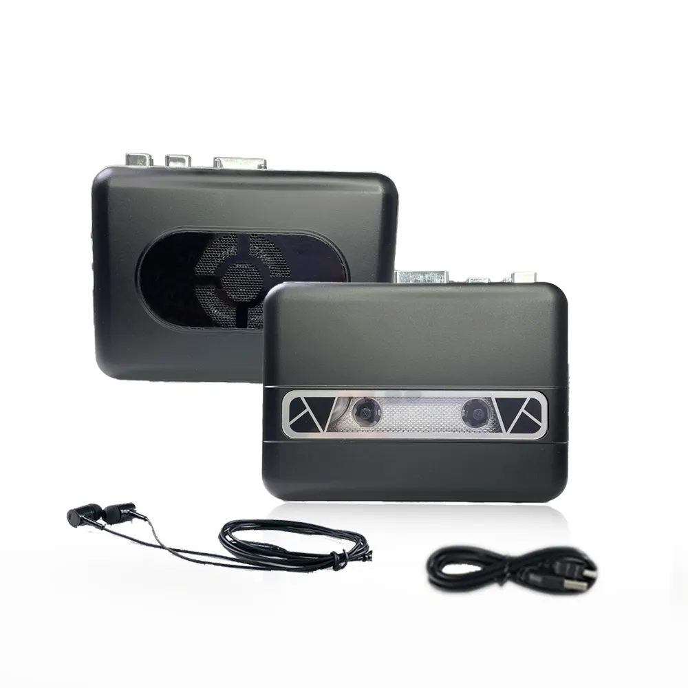 Stereo xách tay Walkman tự động đảo ngược Cassette Player với tai nghe, xây dựng trong loa, băng chuyển đổi sang MP3/WAV/CD qua USB dây