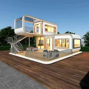 Двухуровневый модульный дом-кабина Apple для офиса, готовый к отгрузке, для глэмпинга на открытом воздухе, для путешествий и отдыха, контейнерный дом - Product Image 3