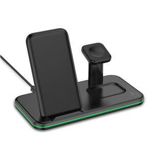 <span class=keywords><strong>Chargeur</strong></span> magnétique rapide 3 en 1 15W pour support de <span class=keywords><strong>chargeur</strong></span> sans fil certifié avec interrupteur tactile sensible à la lumière électrique - Product Image 2