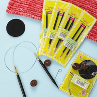 Kit d'aiguilles à tricoter circulaires détachables DIY en bois de rose, aiguilles à tricoter à pointe unique, outils de tricot pour pulls et projets DIY