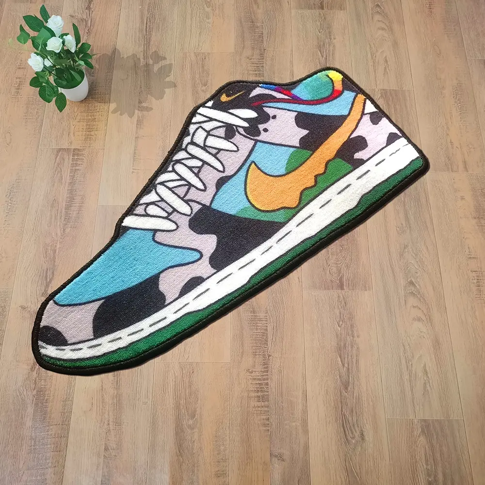 Chunky Dunky Sneakers Rug Carpet Pop Sport Design Shoe Shape Floor Mat Custom Shoes Character Rug