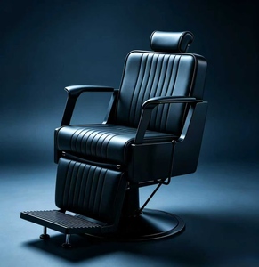 Fauteuil de Barbier Rétro pour Hommes, Exclusif Salon de Coiffure, Pliable, pour Teinture à Chaud, Coupe de Cheveux et Rasage - Product Image 4