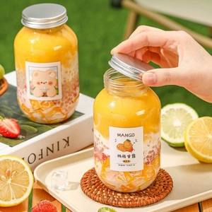 Botella de Plástico PET de 500 ml (16 oz) para Bebidas, con Tapa de Aluminio, Impresión de Pantalla Personalizable, Color Personalizable, para Té con Leche, Café, Jugo - Product Image 4