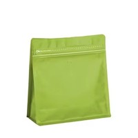 Sachets en aluminium colorés de 125G, 250G, 500G, 1000G, pochettes en plastique à huit côtés, sachets de café refermables en aluminium mat avec valve