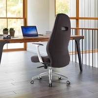 Guangdong Manager Boss PDG Ordinateur Chaise de bureau à dossier haut en cuir PU Design moderne de direction Chaises ergonomiques pivotantes pour le bureau